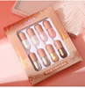 Capsule, eye shadow, silky small handheld set for eye makeup, 8 pieces, for every day