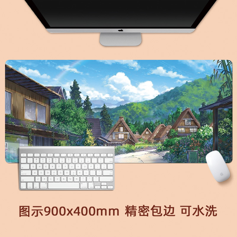 Van Gogh pintura al óleo paisaje pintura paisaje de gran tamaño estera del ratón paisaje retro artístico creativo bloqueo engrosada estera de la tabla