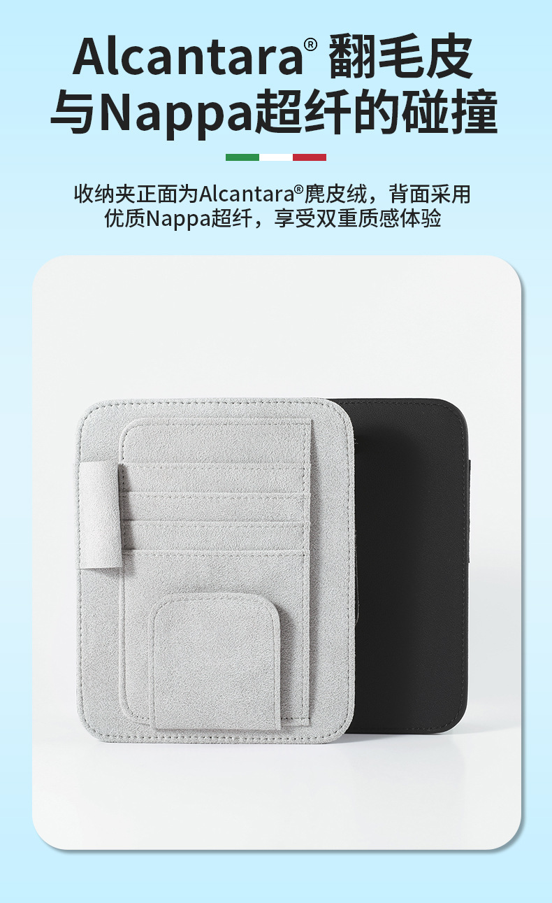 Car Sun Visor Storage Card Holder Bill Document Holder Multi-Functional Car Glasses Frame Suitable for Toyota Honda
