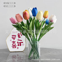 郁金香手感保湿PU花婚庆用花户外花艺工厂批发仿真花场景布置成品