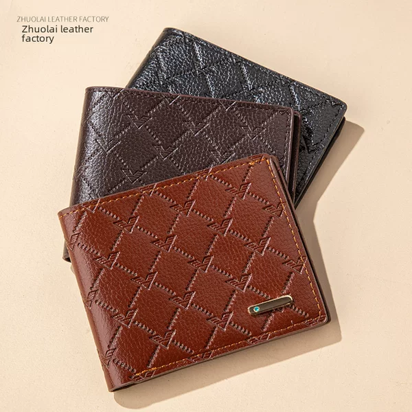Pu Leather Coin Purse Card Holder Wallet Short Style Men's Portable Zipper Ultra-Thin Credit Card Holder Urban Minimalist