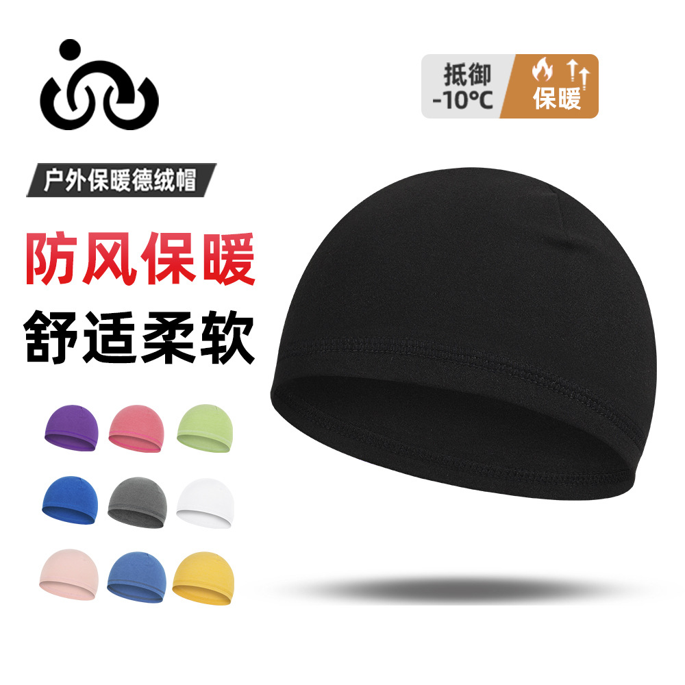 Amazon autumn and winter sports warm hat windproof velvet hat cold windproof mountaineering ski helmet lining