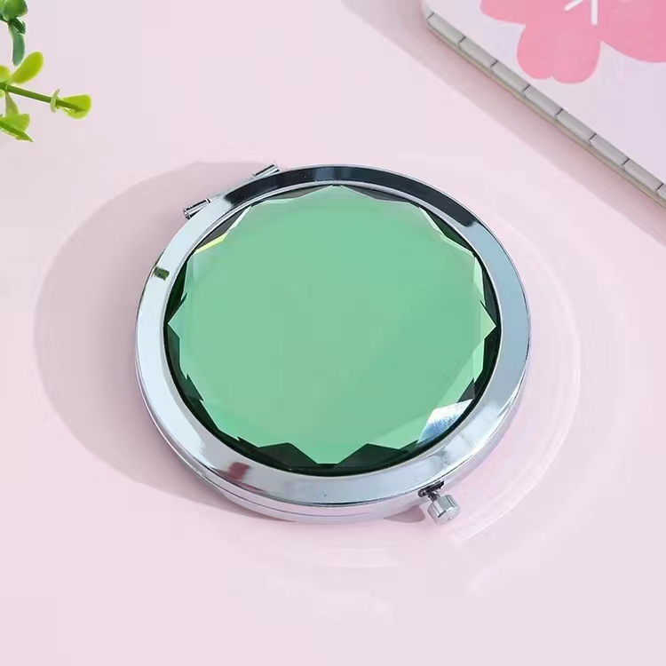 Espejo de maquillaje plegable de cristal espejo de maquillaje de metal pequeño espejo pequeño portátil pequeño regalo de regalo espejo de maquillaje palabras grabadas