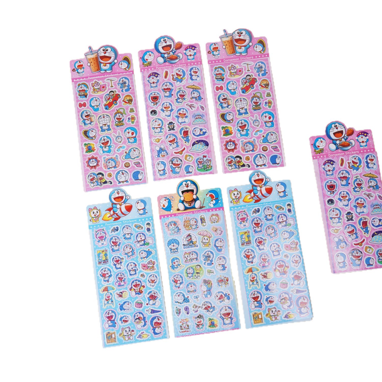 Comercio exterior explosivo Doraemon láser adhesivo creativo azul gordo robot gato material transparente decoración adhesivo al por mayor image 6