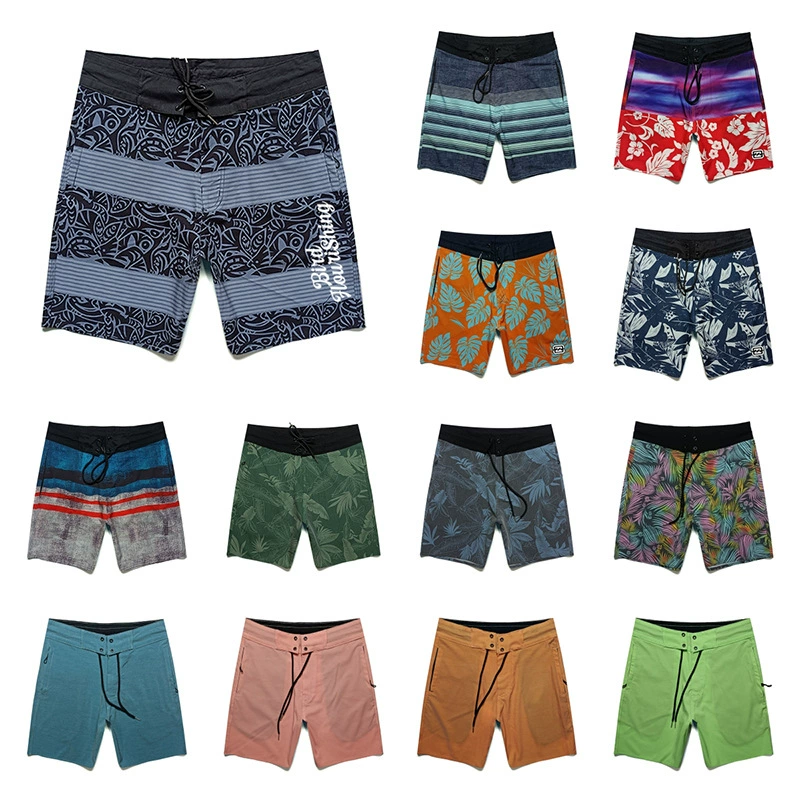 Новые летние пляжные повседневные шорты, мужские быстросохнущие эластичные инструменты, спортивные брюки средней длины с пятью точками, модная верхняя одежда