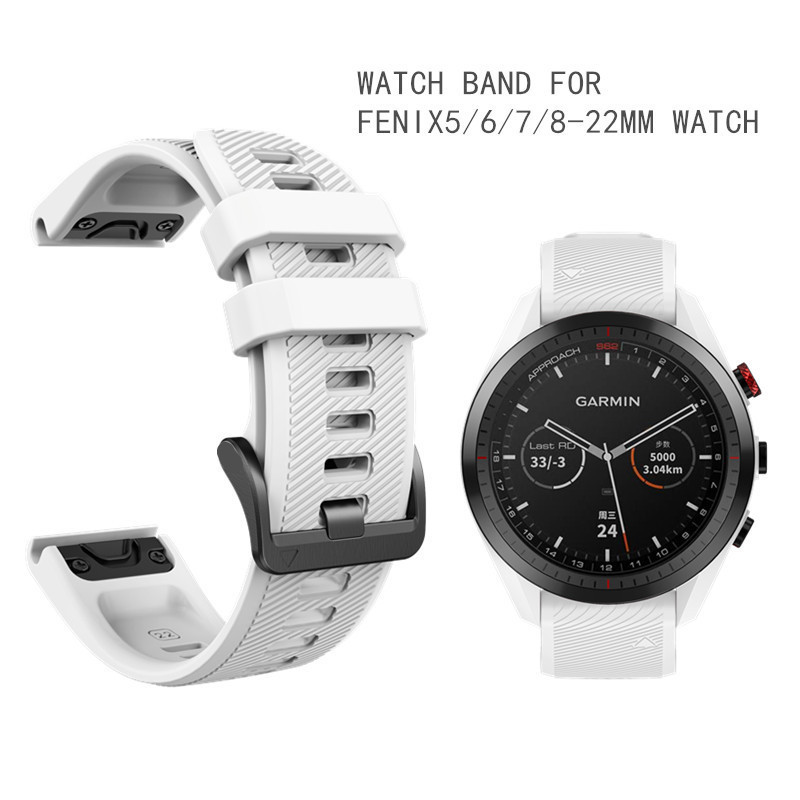 Suitable for Garmin Silicone Quick-Release Watch Strap Garmin Fenix8/7/7Pro/6/5/S62 Textured Triangle Wristband