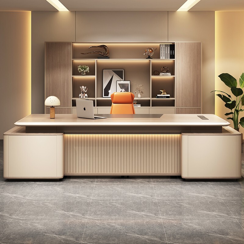 オフィス総裁断テーブル大班台社長主管組合オフィス現代テーブル軽豪華テーブル家具マネージャーシンプル|undefined