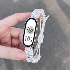 適用小米手環8錶帶8NFC腕帶創意手工編織尼龍ins風小眾替換帶手繩