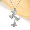 Fashionable necklace, design zirconium, pendant, accessory, wholesale