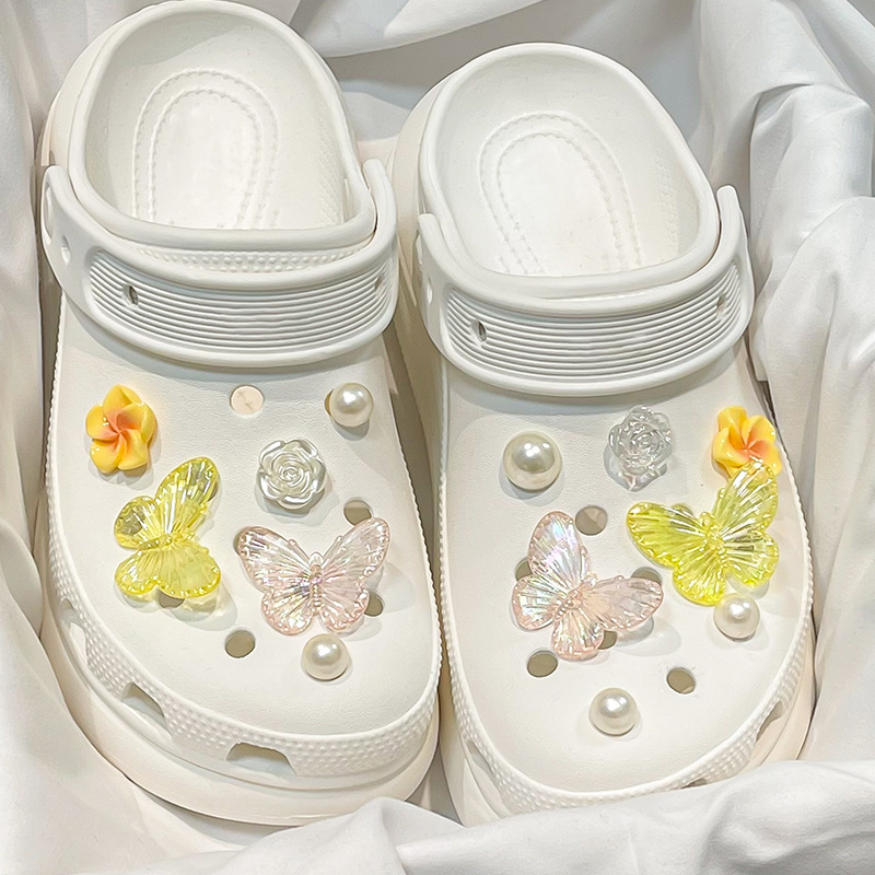 洞靴アクセサリー女性装飾diy靴ボタン智必星靴花靴飾りセットバックルネット赤高級感靴花