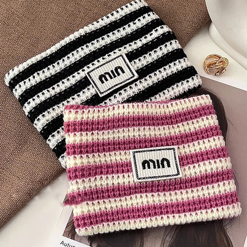  New Winter Sports Knit Headband, Head Protection, Windproof Forehead Cover, Women's Wide Edge Postpartum Head Scarf