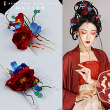 古风汉服百搭手工清新宫廷影楼拍摄写真发饰古装新娘中式花朵发钗