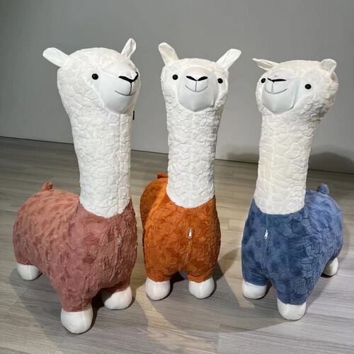 Internet celebrity llama stool llama sitting chair llama sofa decoration children's lazy sofa living room cute pet animal stool 