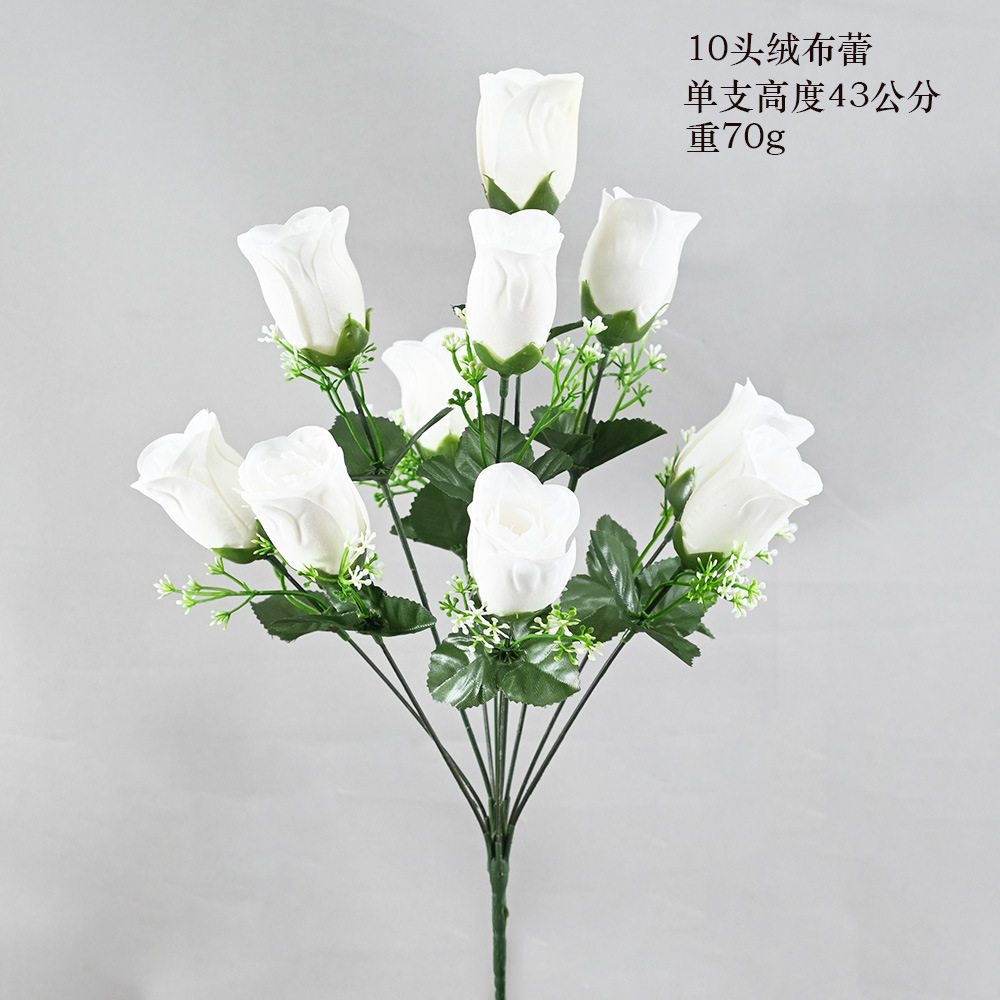 Fabricantes de artesanías de pantalla al por mayor de flores de rosa simuladas personalizadas flores de rosa de tela de terciopelo flores de boda simuladas flores