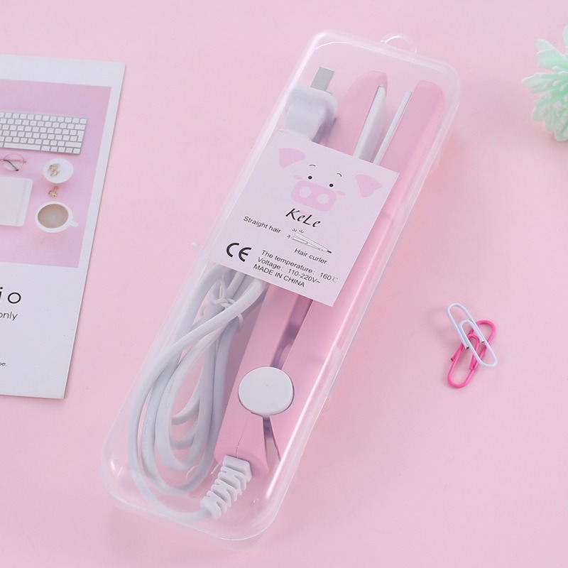 電気スプリント、小型ストレートヘアとカーリングヘア両用前髪専用ストレートプレートクリップ、ミニポータブルヘアアイロン、ストレートプレートクリップ|undefined