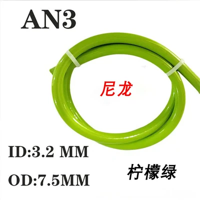 1m An3 Motorcycle Automotive Hydraulic Brake Hose Nylon Steel Wire Braided Clutch Universal Disc Brake Hose (Other brake systems) - lime-green