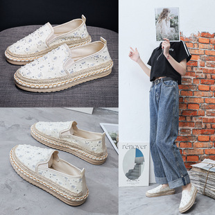 Old Beijing Original Cloth Shoes for Women Casual Versatile Summer 2025 New Breathable Small Fragrant Style Slip-On Fisherman Shoes for Women