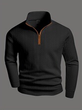 D 31176 Half Zip Knit Sweater ��������֯�� ŷ������羳����