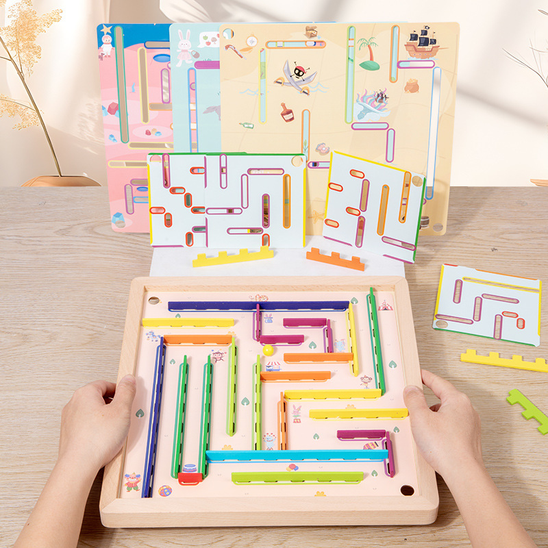 Desmontaje transfronterizo laberinto combinado juguete puzzle infantil educación temprana juegos de mesa para niños y niñas pensamiento creativo madera
