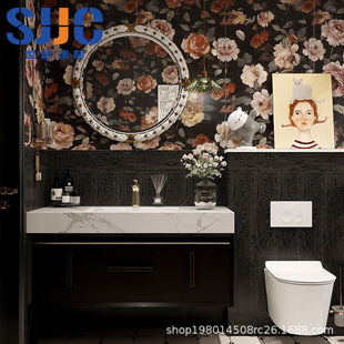 French Retro Black Rose Tiles 600X1200 Bedroom Kitchen Bathroom Wall Tiles B&B Restaurant Tiles