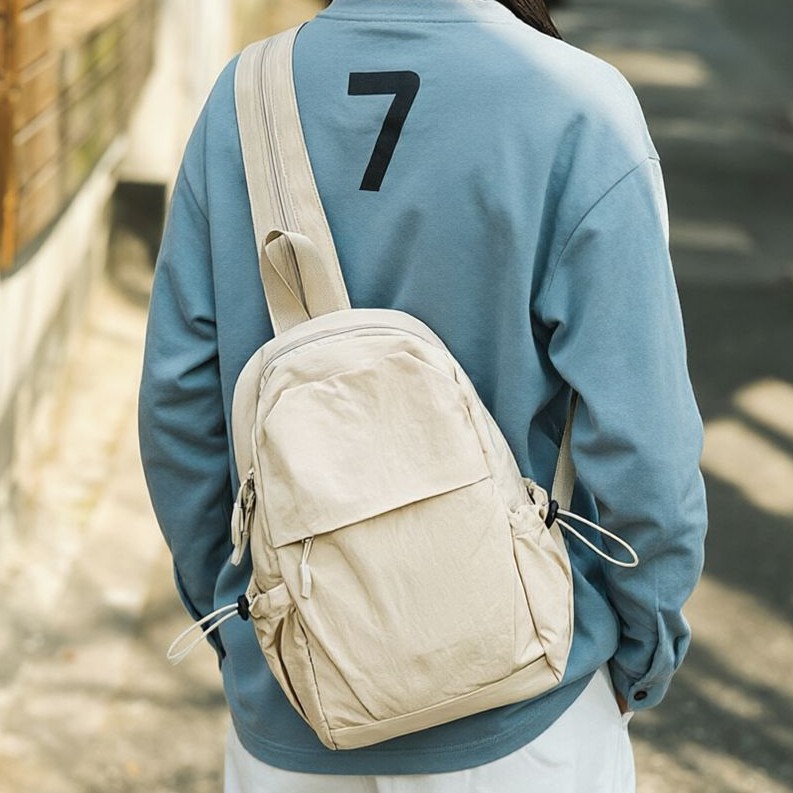 Casual Backpack, Dual-Purpose Chest Bag, Men's and Women's Outdoor Hiking Backpack, Multi-Functional Lightweight Waterproof Travel Crossbody Bag