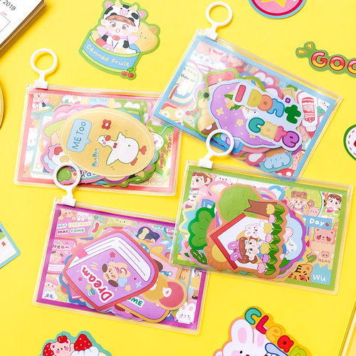 Message Milk Ball Bubble Large Sticker Pack, Bag of Large Multipurpose Decorative Stickers, Creative and Cute Materials, 20 Pieces, 4 Styles