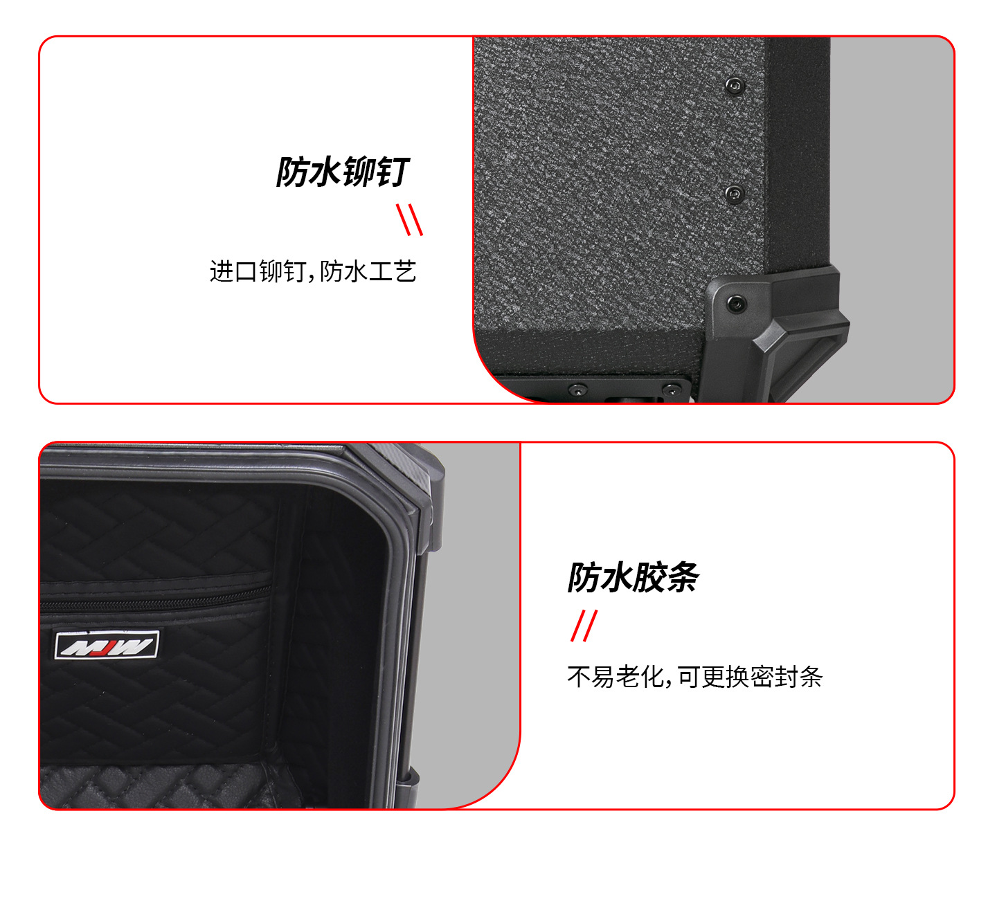 New Model Big Demon Hanging Lock Box Bm Lock 45L55L Quick-Release Motorcycle Aluminum Alloy Tail Box Waterproof Storage Box