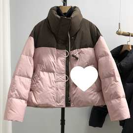 棉服女短款2024新款加厚韩版宽松时尚洋气牛角棉衣学生面包服外套