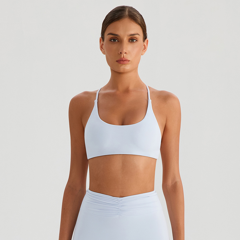Nuevo verano correr acondicionamiento físico elevar las caderas pantalones cortos ropa de mujer belleza espalda nube sensación abrasión cabina de belleza espalda sujetador deportivo