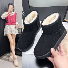 2025新款跨境外贸冬季体雪地靴女冬雨同款短筒厚底保暖舒适棉鞋