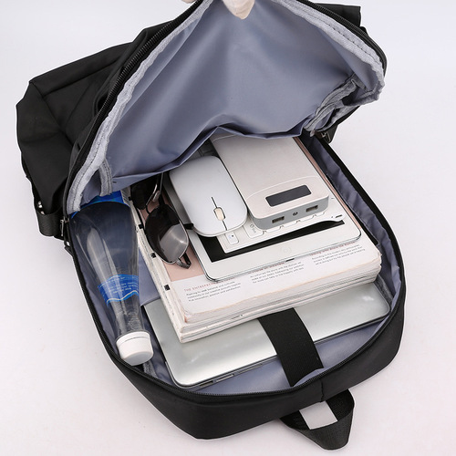 Backpack for Men - High-end Commuting Double Shoulder Bag, Large Capacity School Bag, Suitable for College Students, Business Travel, Computer Double Shoulder Backpack