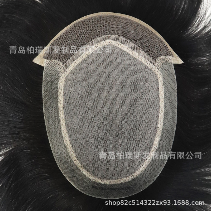 Men's Wig with Natural Breathable Style, Natural Black Hairpiece, Swiss Lace Front, Real Hair, Chinese Hair Men's Wig with Natural Breathable Style, Natural Black Hairpiece, Swiss Lace Front, Real Hair, Chinese Hair