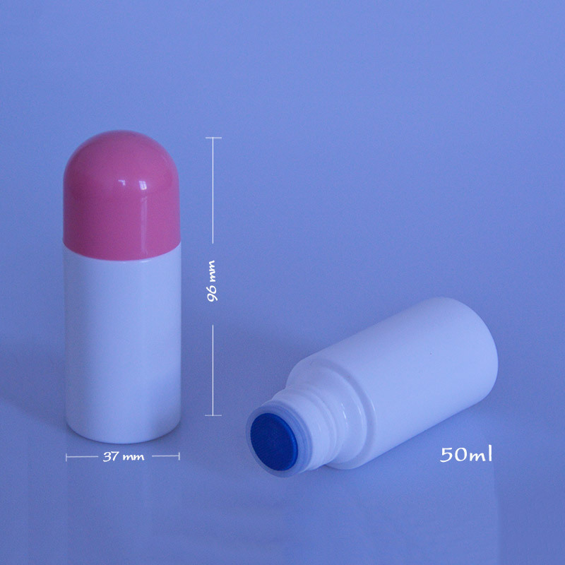 HDPE 50ml cabeza de espuma no tejida aplicación externa repelente de mosquitos botella de plástico líquido infantil anti-picazón botella de palo