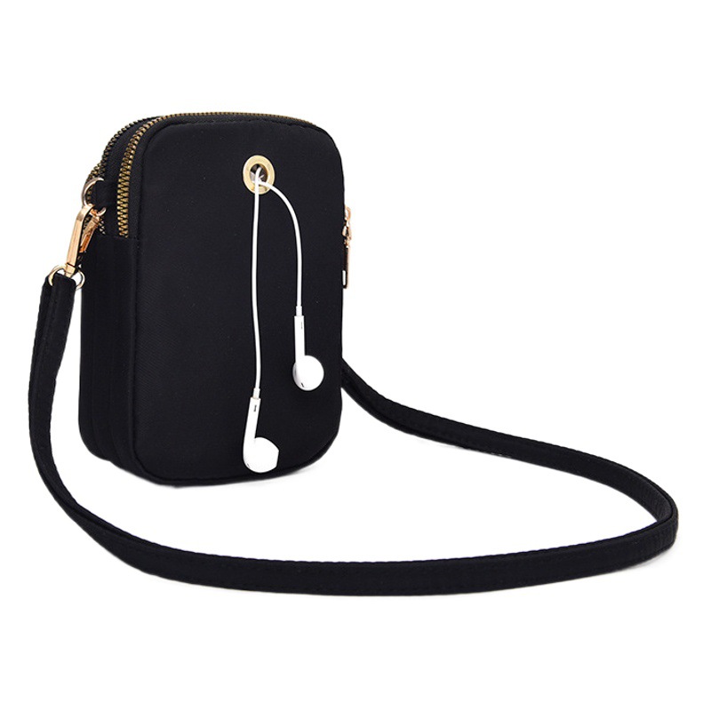 New Korean Style Mobile Phone Bag Women's Bag Fashionable Mini Crossbody Bag Shoulder Bag Vertical Coin Purse Nylon Cloth Small Bag