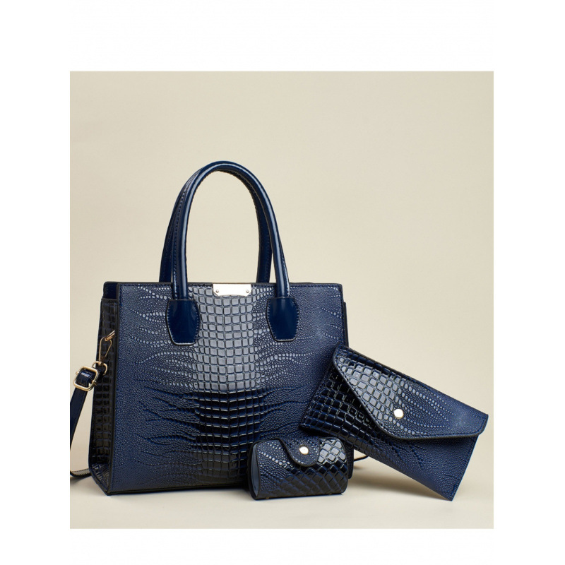 Moda de tres piezas, temperamento de la madre, bolsos de mano de textura 2025, bolsos de hombro casuales de gran capacidad