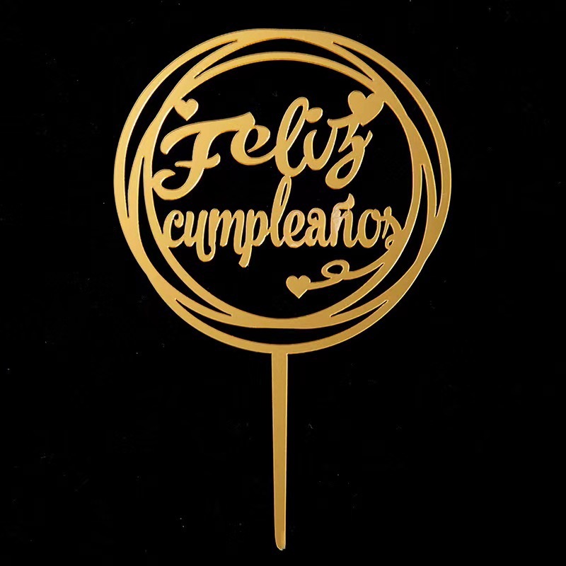 Transnacional 10 tarjetas acrílicas de fiesta de cumpleaños decoración de tarta de bandera de inserción de adornos de fiesta celebridad en línea image 15