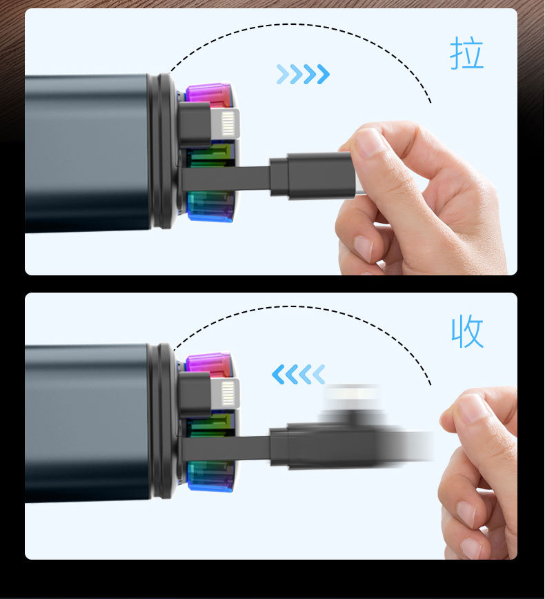 Car charger with starry sky ambient lighting, car Bluetooth super fast charging aromatherapy diffuser, adapter socket, 120W retractable cable