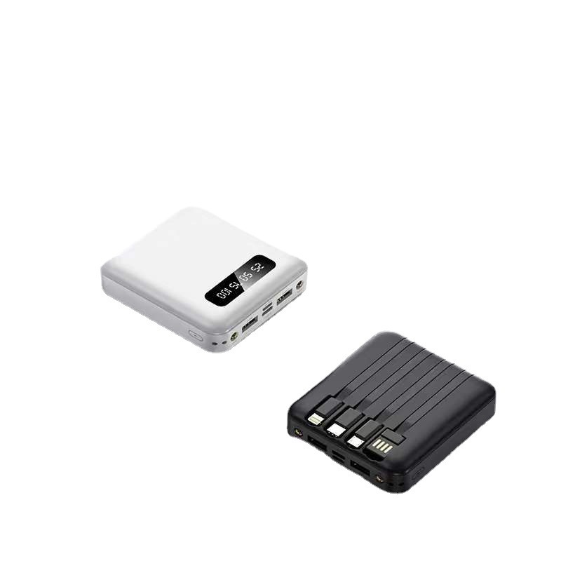 Mini fuente de alimentación móvil pantalla digital fuente de alimentación móvil portátil al aire libre porosa carga de cuatro cables Baoan carga general Baoan