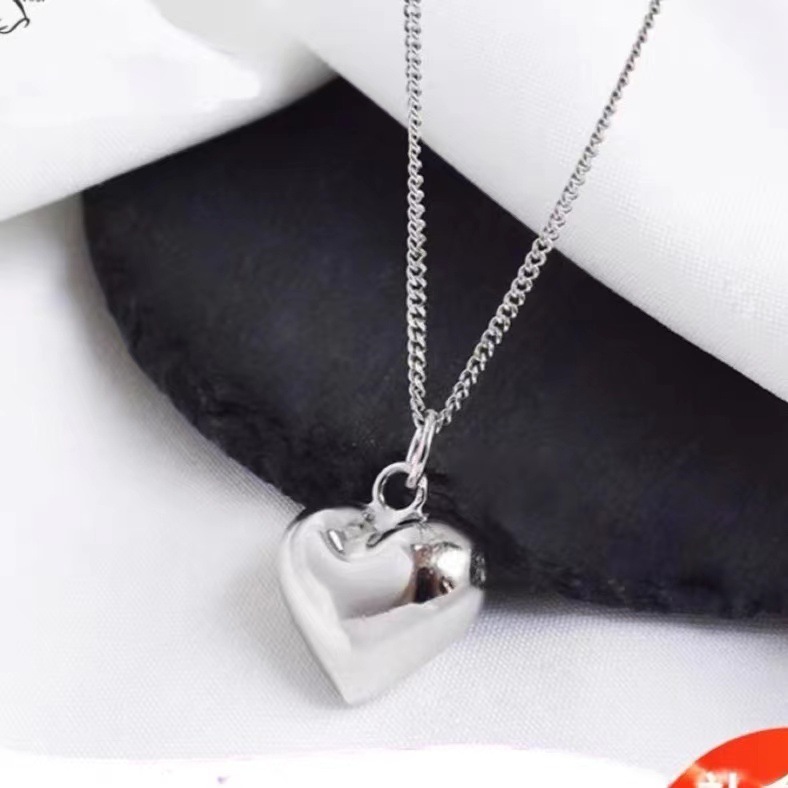 Colar versátil, luxuoso, pequeno, exclusivo e incolor de aço titânio para mulheres no estilo Instagram de verão, colar de amor_voghion.com