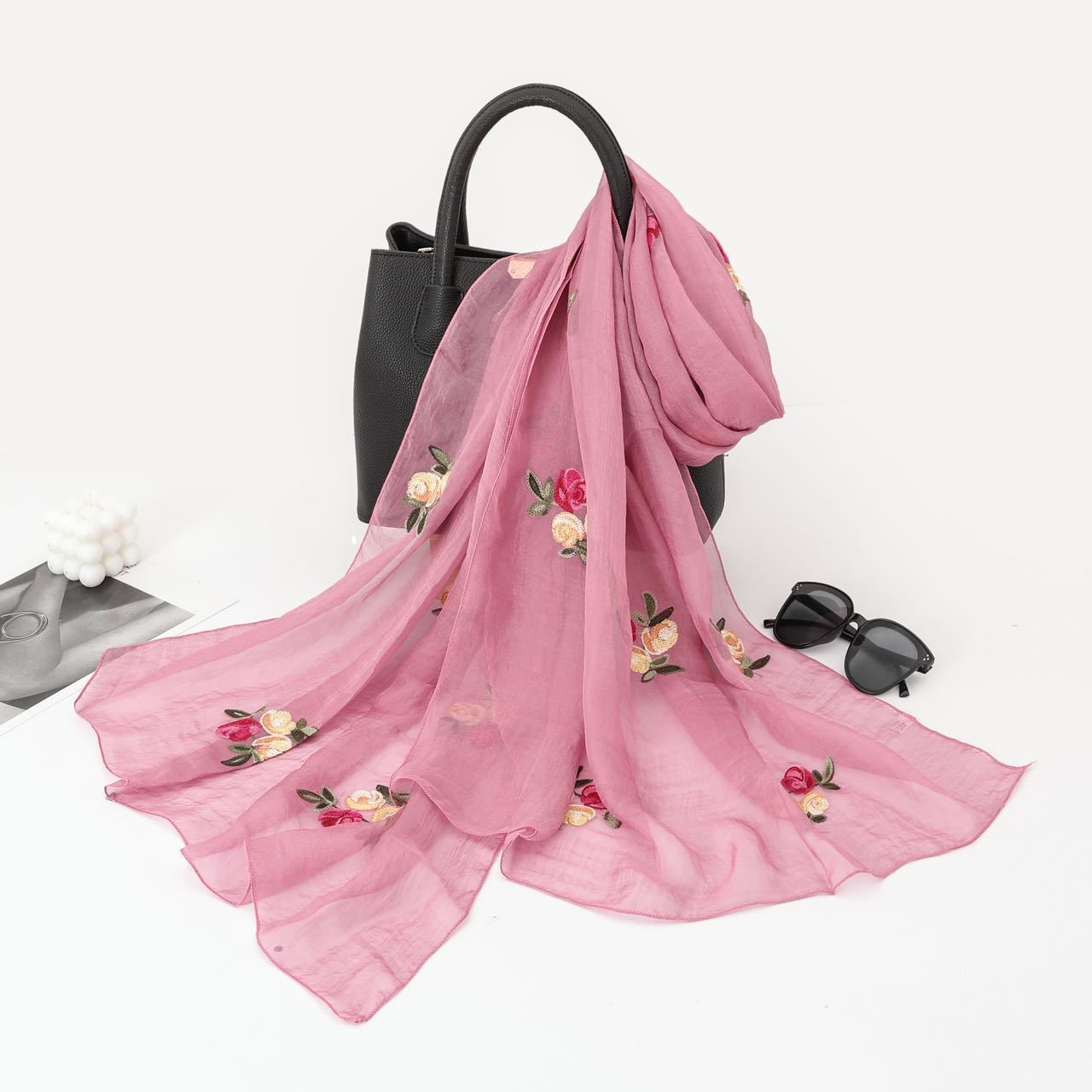 다크 핑크(3꽃 쉬폰)