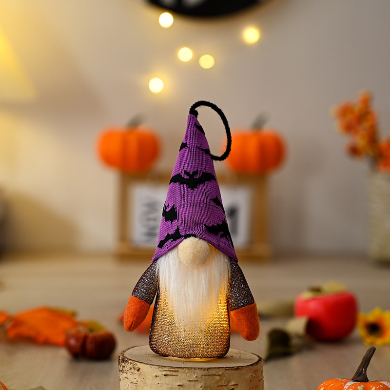 国境を越えた新型ハロウィーン装飾ストラップ付き小人小ストラップ無顔人形祝日新雰囲気木ストラップ|undefined