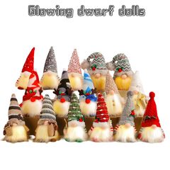 クリスマス用品発光帯灯鹿角無顔老人公仔精霊地精人形デパートのショーウインドー雰囲気配置