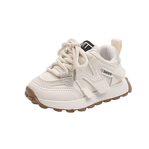 Children's Fashion Sneakers Casual Spring and Autumn New Breathable Sports Shoes for 1-3-5 Years Old 6 Baby Shoes Soft Sole Leather Surface Model