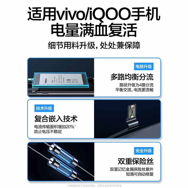 Совместимая батарея Vivo, большой мобильный телефон, x20, 20A, x27, x23, x50, 50x