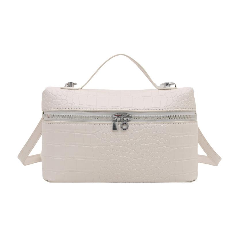 2025 textura simple bolso pequeño portátil nuevo bolso cuadrado pequeño de moda de moda bolso de mensajero de paso de alta gama