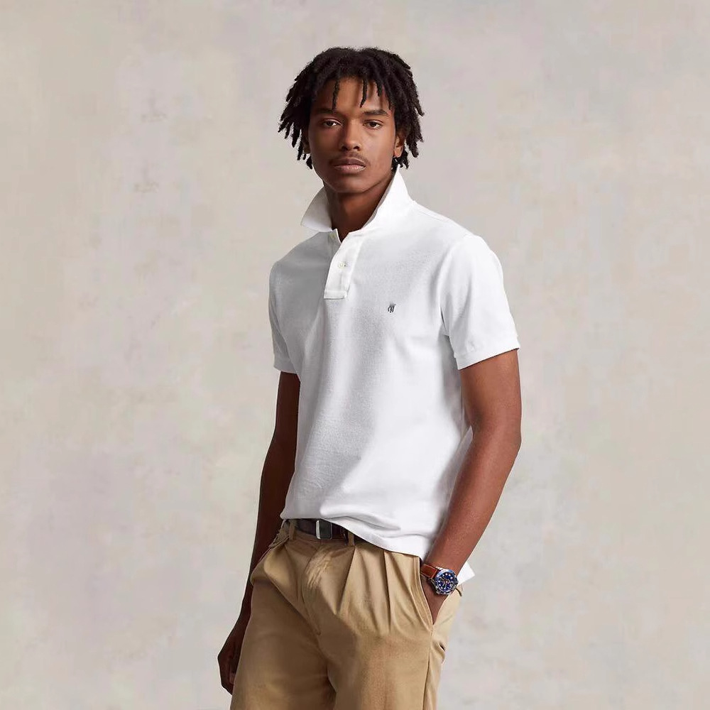 Pony logo cross-border high quality short sleeve T-shirt men's foreign trade T-shirt cotton lapel classic polo shirt embroidery