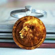 跨境热销金色雄狮挂件个性创意金毛狮王图案吊坠钥匙扣