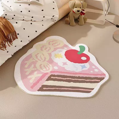 Avtomobil döşəmə paspasları — and Plush Home Floor Mat - cherry-chocolate-cut-corners-50x50cm-imitation-cashmere-dot-plastic-bottom