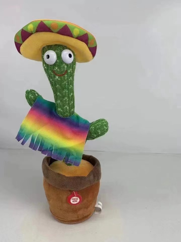 Suministro directo de fábrica TikTok transfronterizo nuevo popular Bobi cactus cantando y bailando juguetes de peluche eléctricos al por mayor