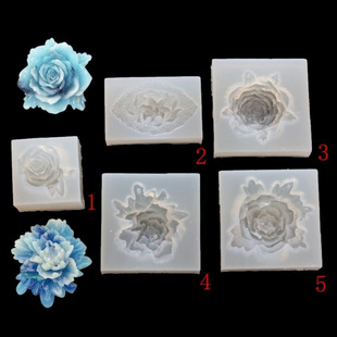 Mirror Accessories Resin Flower Vintage Handmade UV Crystal Drop Plastic Mold Antique Hairpin Flower February Hair